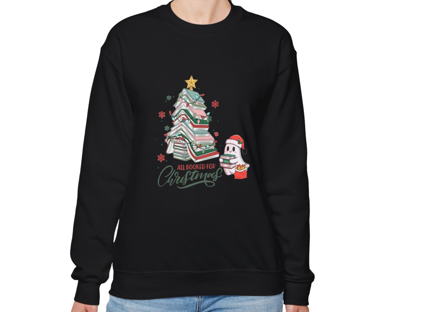 All Booked For Christmas Crewneck